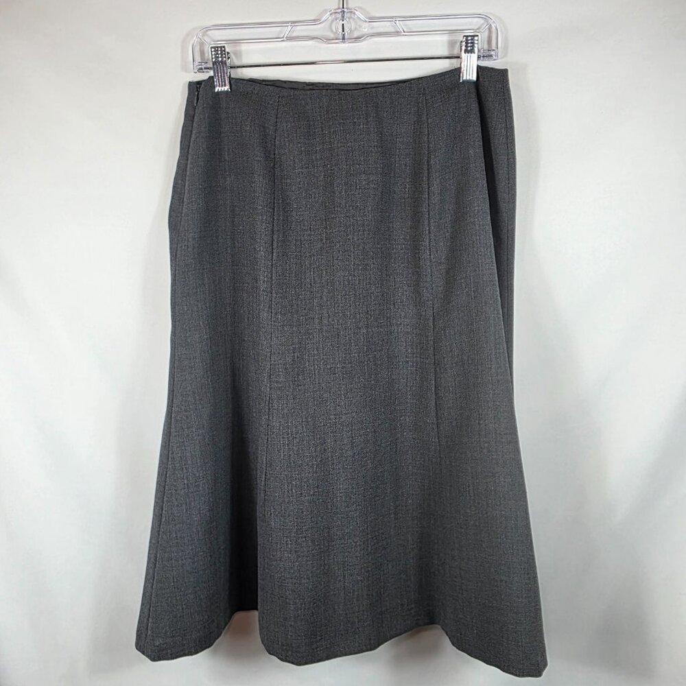 Vintage Kasper Wool Blend Skirt Suit Size 8 Gray & Yellow Plaid Jacket Gray Skir - Picture 14 of 15